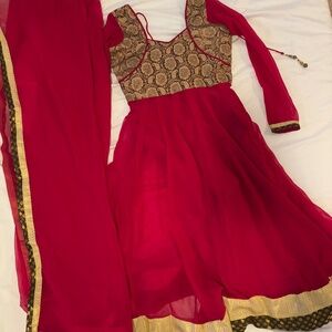 Pink Indian Anarkali Dress